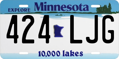 MN license plate 424LJG