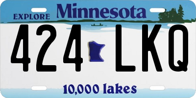 MN license plate 424LKQ