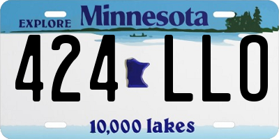 MN license plate 424LLO