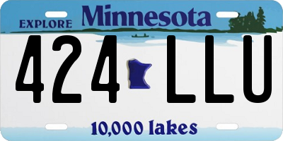 MN license plate 424LLU