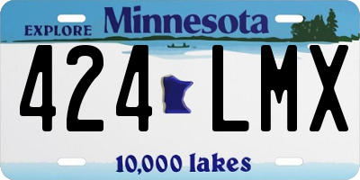 MN license plate 424LMX