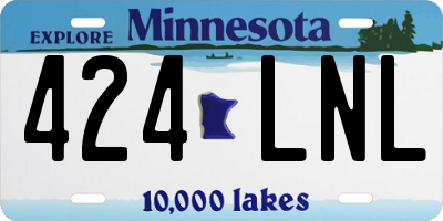 MN license plate 424LNL