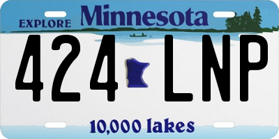 MN license plate 424LNP