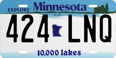 MN license plate 424LNQ