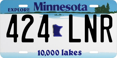 MN license plate 424LNR
