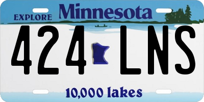 MN license plate 424LNS