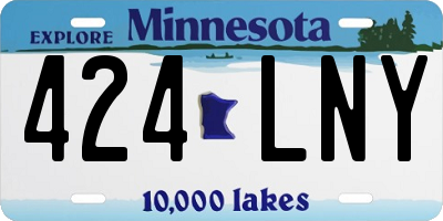 MN license plate 424LNY