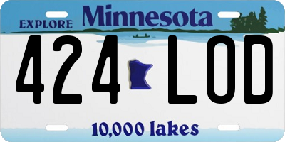 MN license plate 424LOD