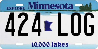 MN license plate 424LOG
