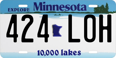 MN license plate 424LOH