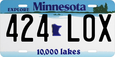 MN license plate 424LOX