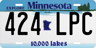MN license plate 424LPC