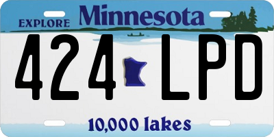 MN license plate 424LPD