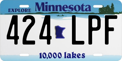 MN license plate 424LPF