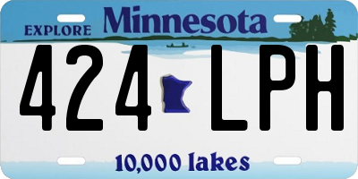 MN license plate 424LPH
