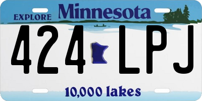 MN license plate 424LPJ