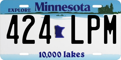 MN license plate 424LPM