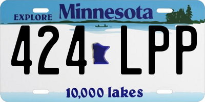 MN license plate 424LPP