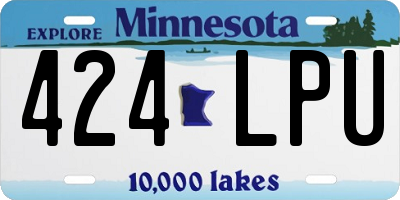 MN license plate 424LPU