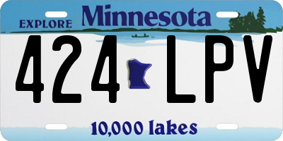 MN license plate 424LPV