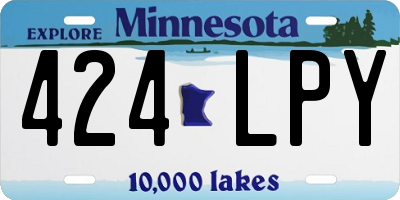 MN license plate 424LPY