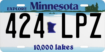 MN license plate 424LPZ
