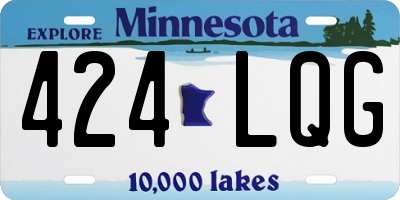 MN license plate 424LQG