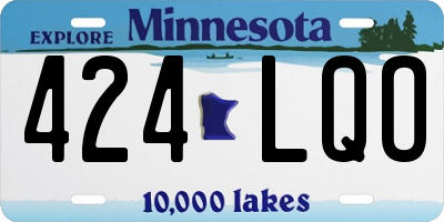 MN license plate 424LQO