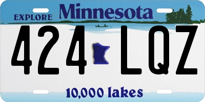 MN license plate 424LQZ