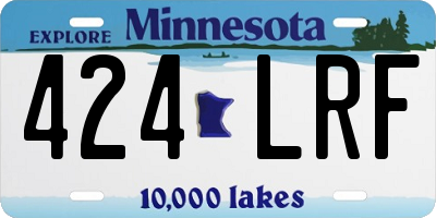 MN license plate 424LRF