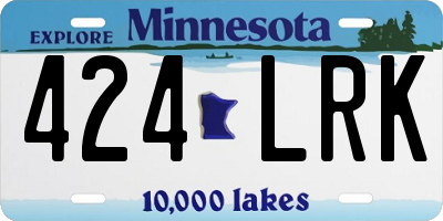 MN license plate 424LRK
