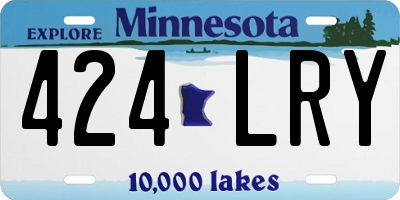MN license plate 424LRY