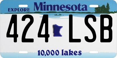 MN license plate 424LSB