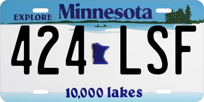 MN license plate 424LSF