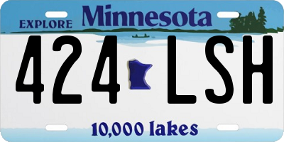 MN license plate 424LSH