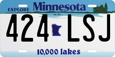 MN license plate 424LSJ