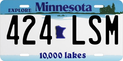 MN license plate 424LSM