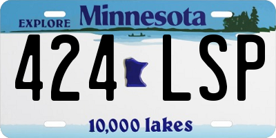 MN license plate 424LSP