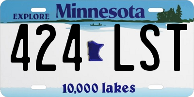 MN license plate 424LST