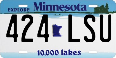 MN license plate 424LSU