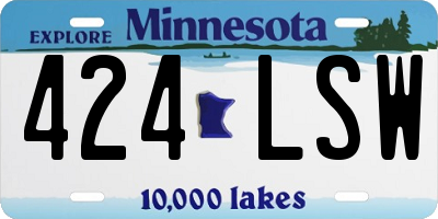 MN license plate 424LSW