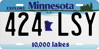 MN license plate 424LSY