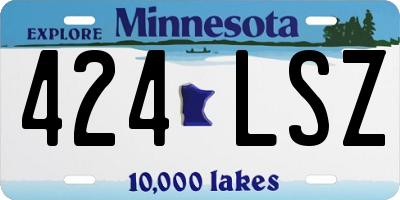 MN license plate 424LSZ