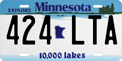 MN license plate 424LTA