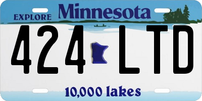 MN license plate 424LTD