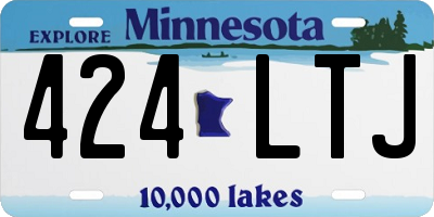 MN license plate 424LTJ