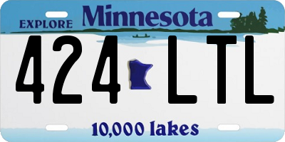 MN license plate 424LTL