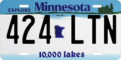 MN license plate 424LTN