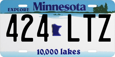 MN license plate 424LTZ