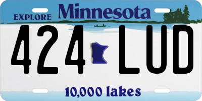 MN license plate 424LUD